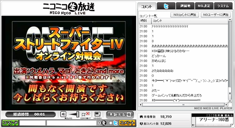 ニコ生 『スーパーストリートファイターIV オンライン対戦会』視聴