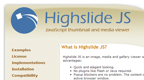 WordPress プラグイン 『Highslide for WordPress *reloaded*』 導入 class=