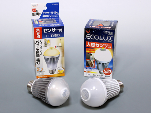 【ムサシ RITEX】と【アイリスオーヤマ ECOLUX】の比較 パッケージ